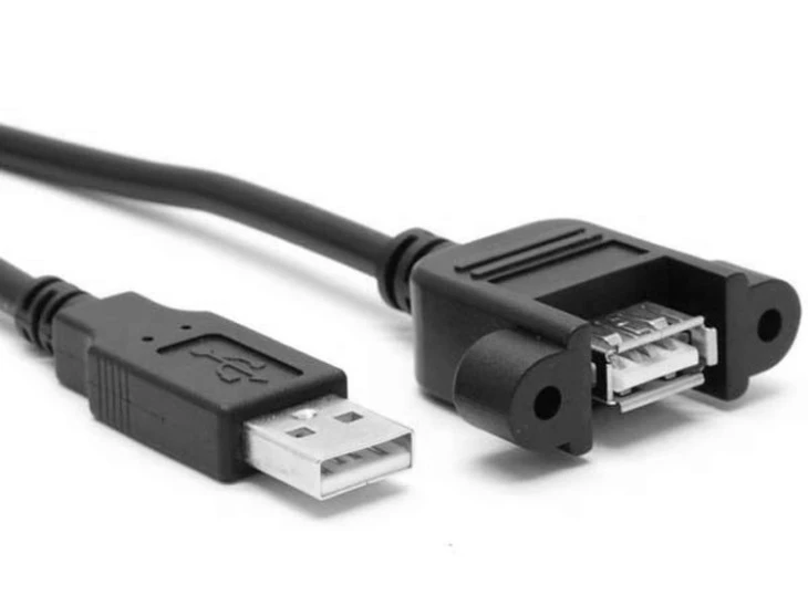 Panel Mount USB2.0 kabel A hane till en kvinnlig förlängningskabel