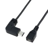 USB 3.1 typ C hane 90 graders rätt vinklad till Micro USB 2.0 kvinnliga-datakabel